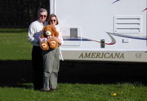 John and Lana with their new Americana Teddy Bear.